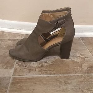 Charcoal colored ankle boots